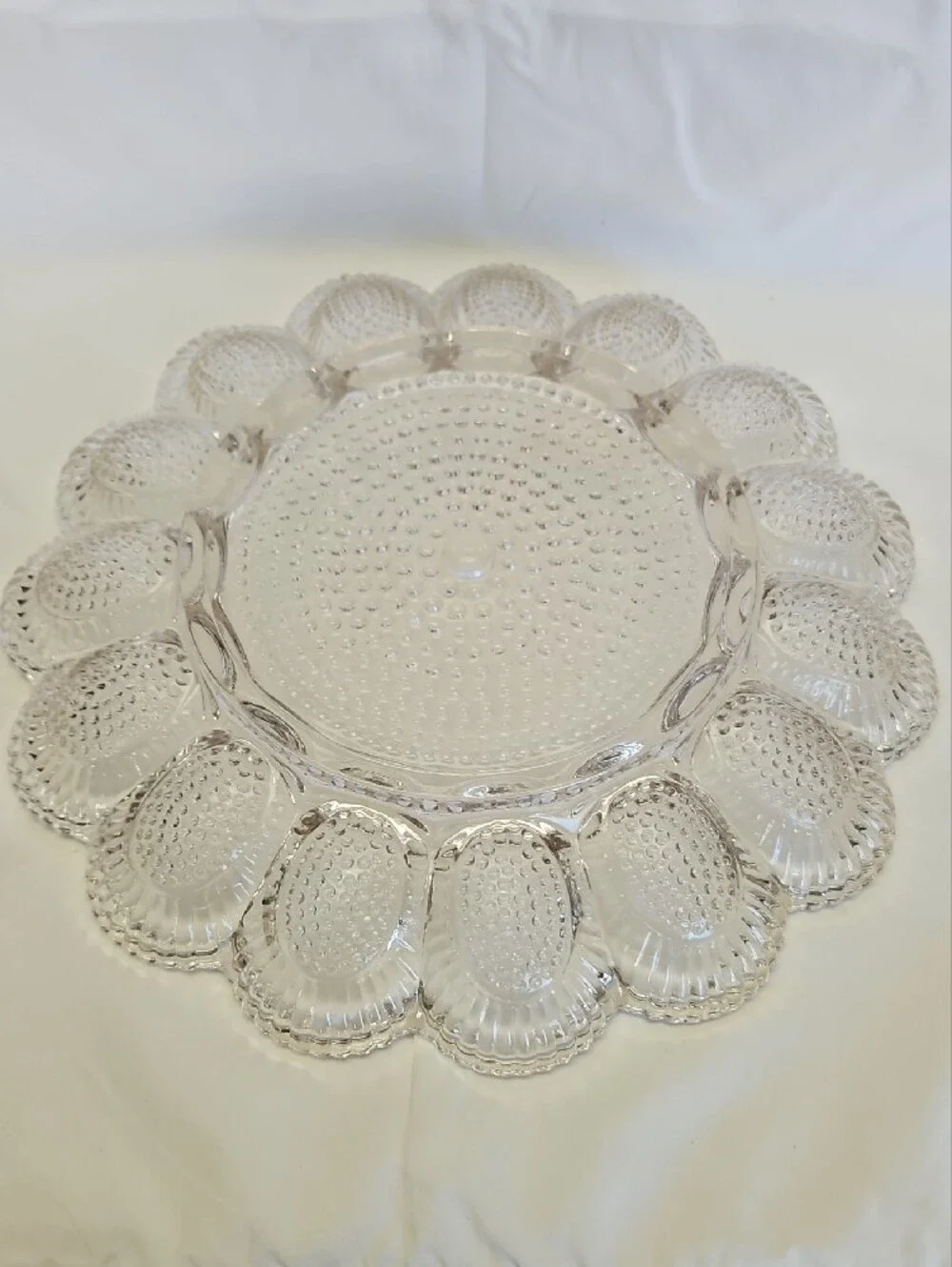 Vintage Hobnail 1950's Devilled Egg/relish Tray.